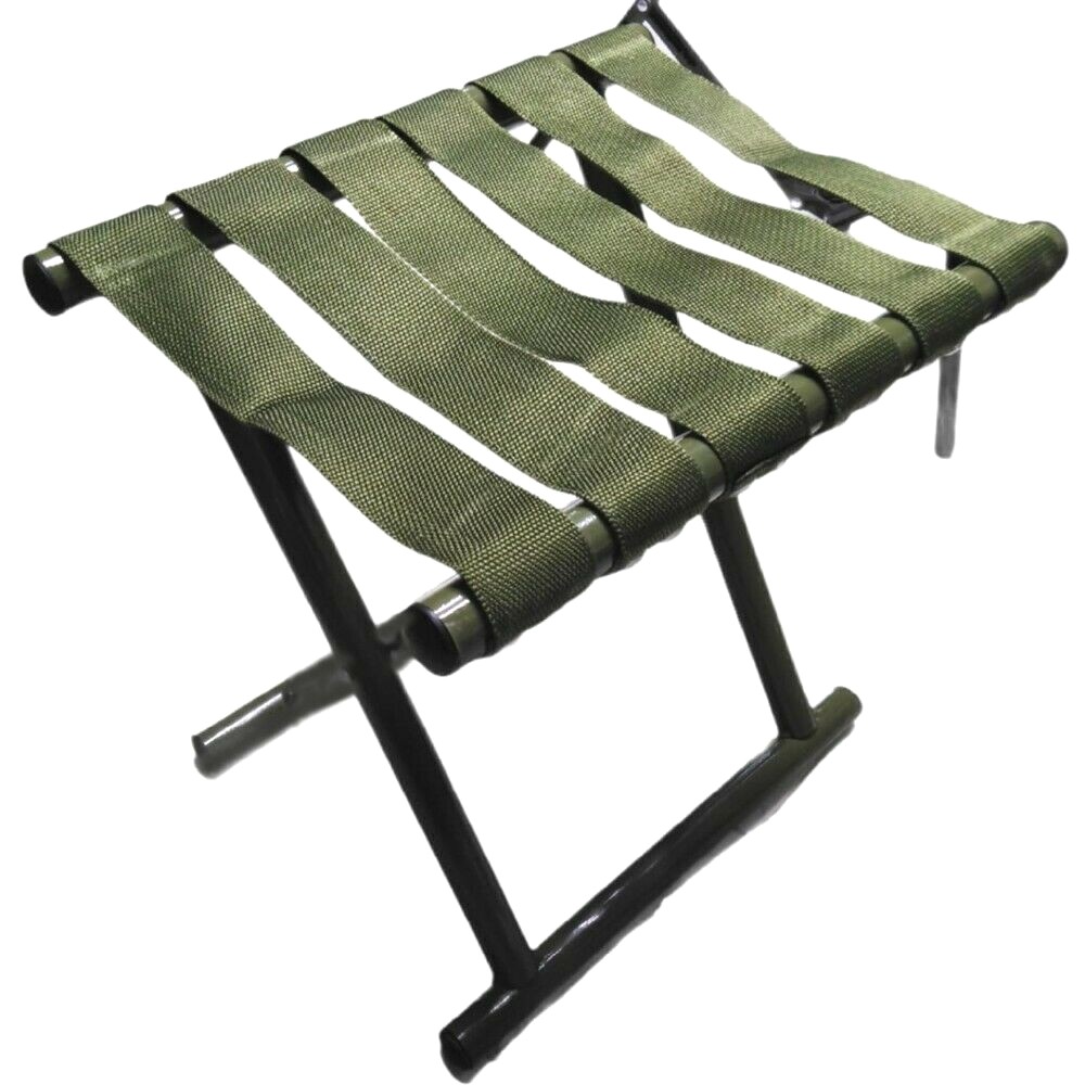 Vetrineinrete® Sgabello Pieghevole Militare Portatile Pratico e Comodo per Pesca Campeggio Montagna Mare Leggero e maneggevole Sedia da Portare in Giro 34 x 27 cm Fino a 85kg F31 