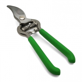 Cesoia da potatura in acciaio con manici verdi ergonomici