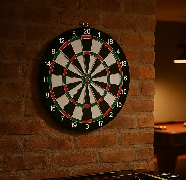 Freccette colorate rosse e verde per tiro al bersaglio