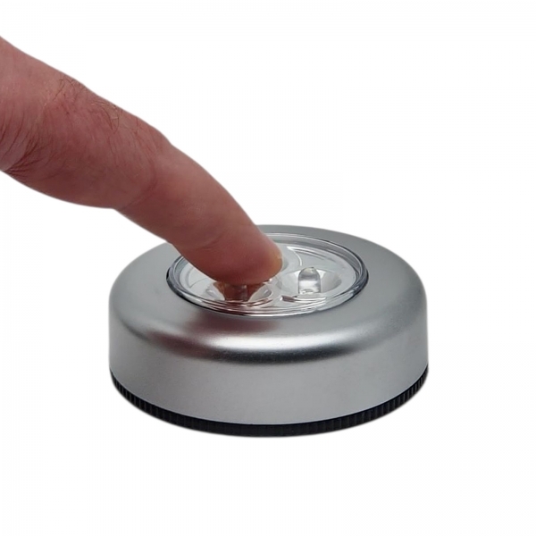 lampada LED adesiva compatta argento per illuminazione armadi